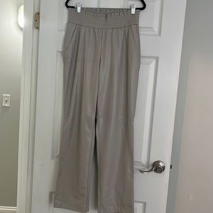 Light Taupe Faux Leather Pants